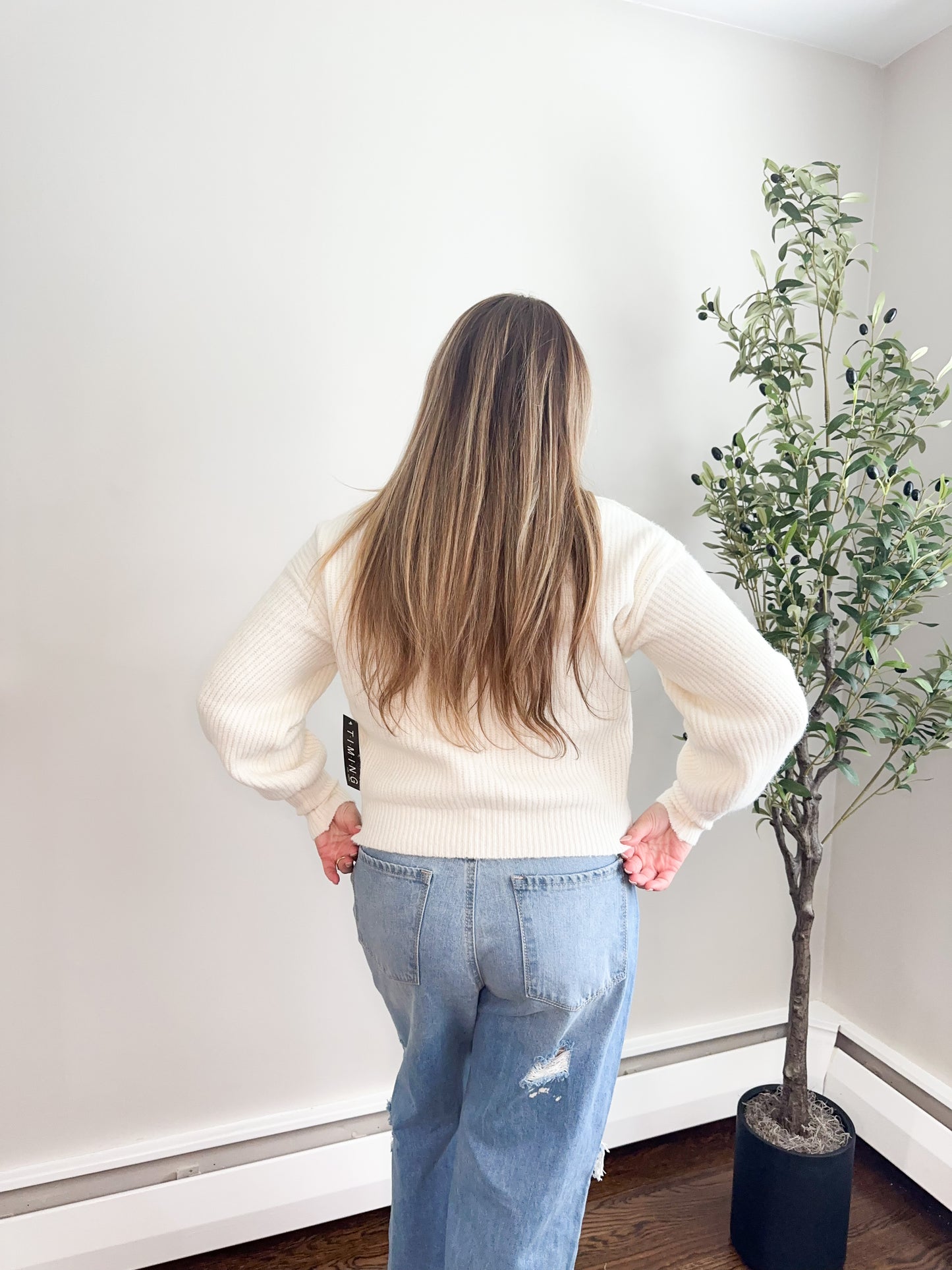 Lola Turtleneck Sweater - Cream