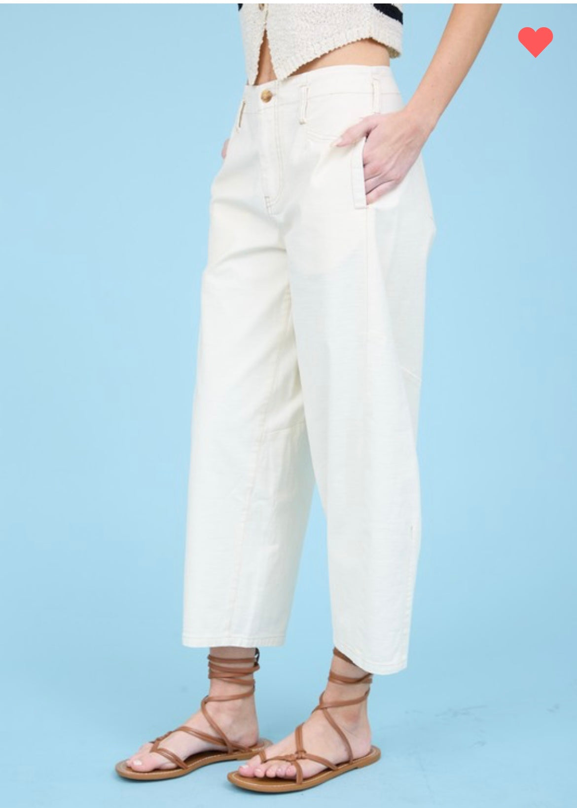 Viola Barrel Jeans - Ecru