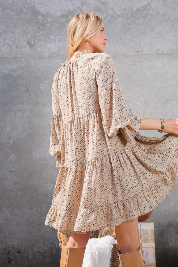 Cinnamon Sugar Dress - Taupe/Black