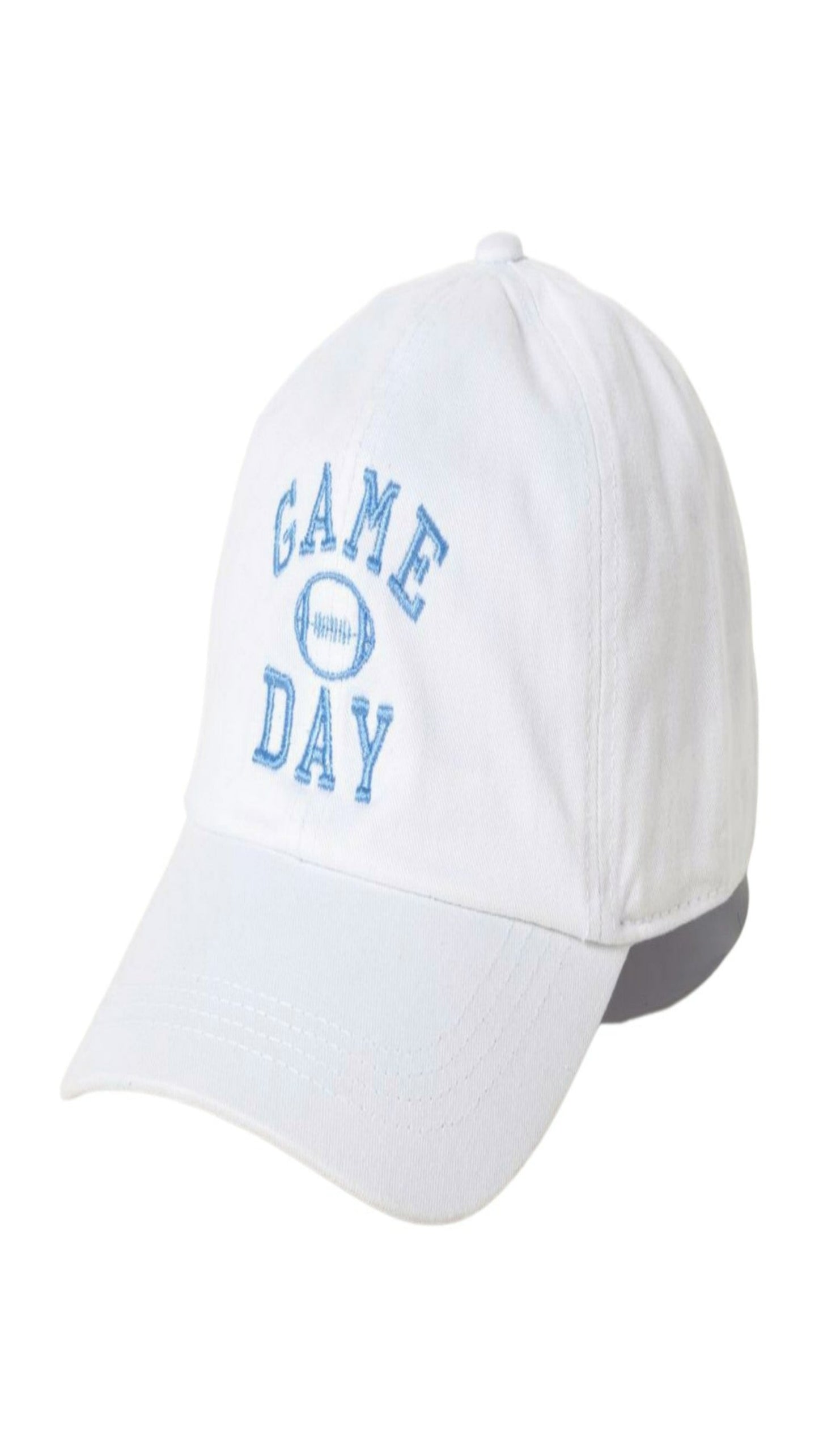 Game Day Baseball Cap - White/Light Blue