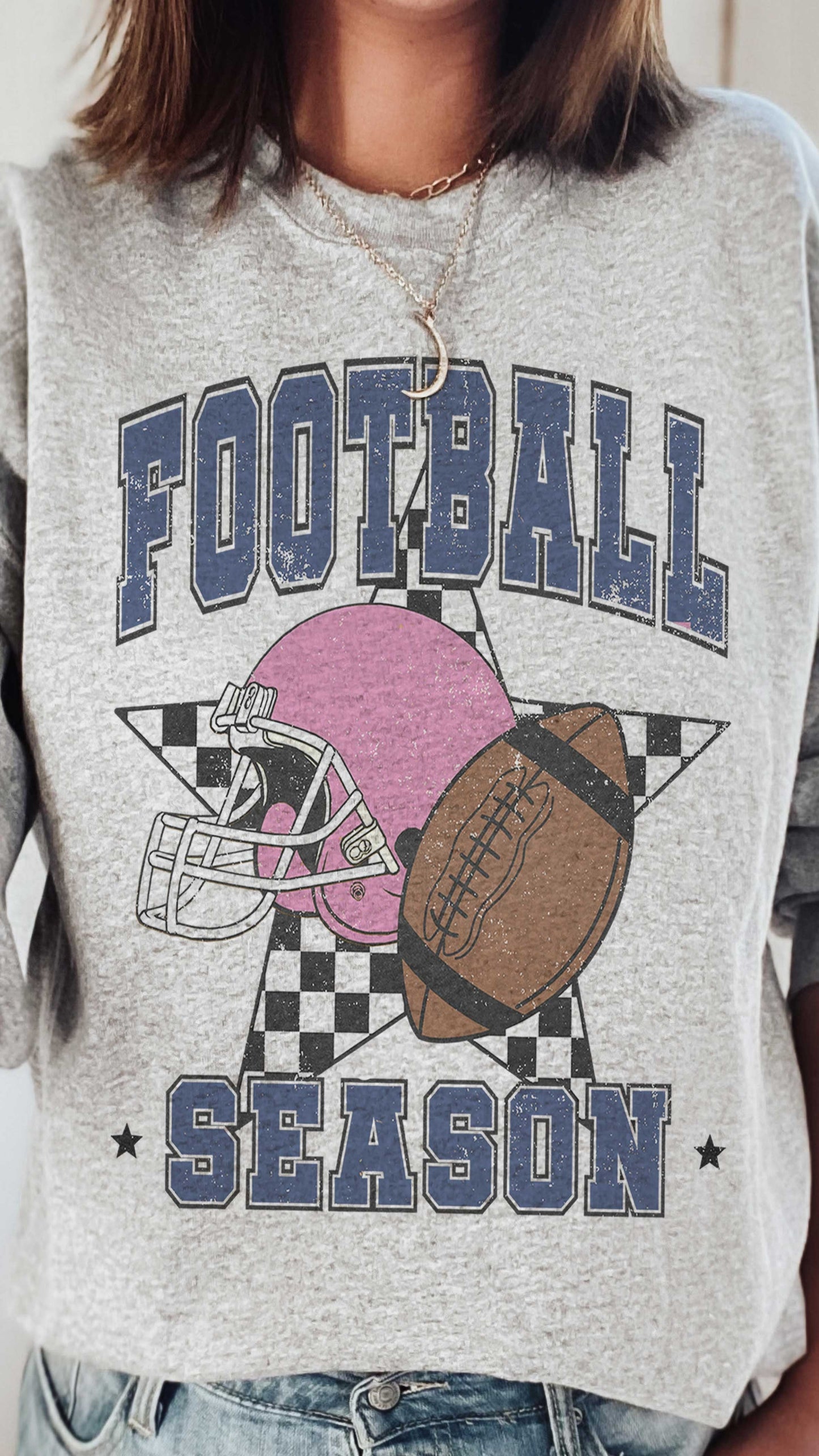 Football Season Sweatshirt - Grey