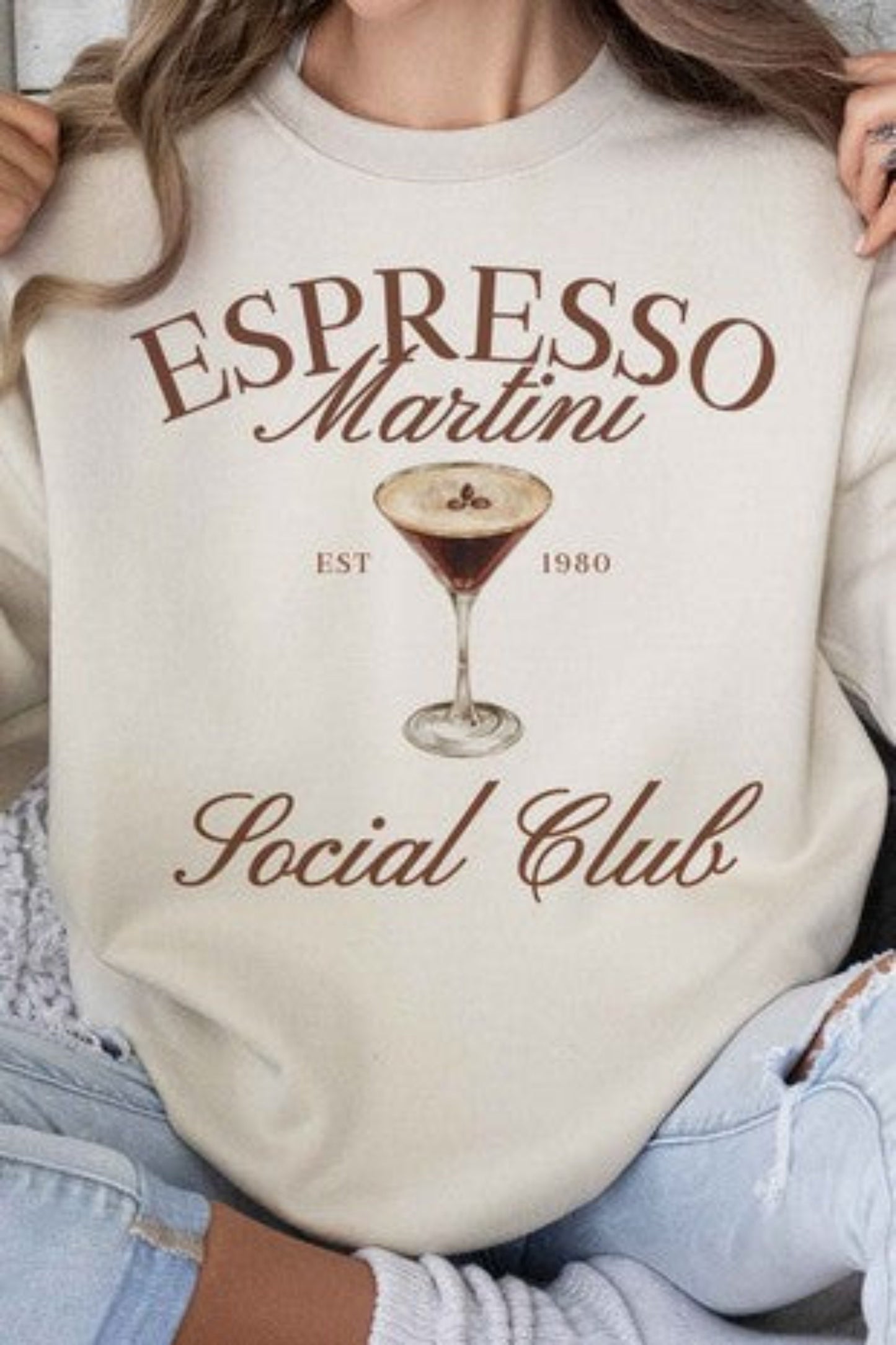 Espresso Martini Sweatshirt - Sand
