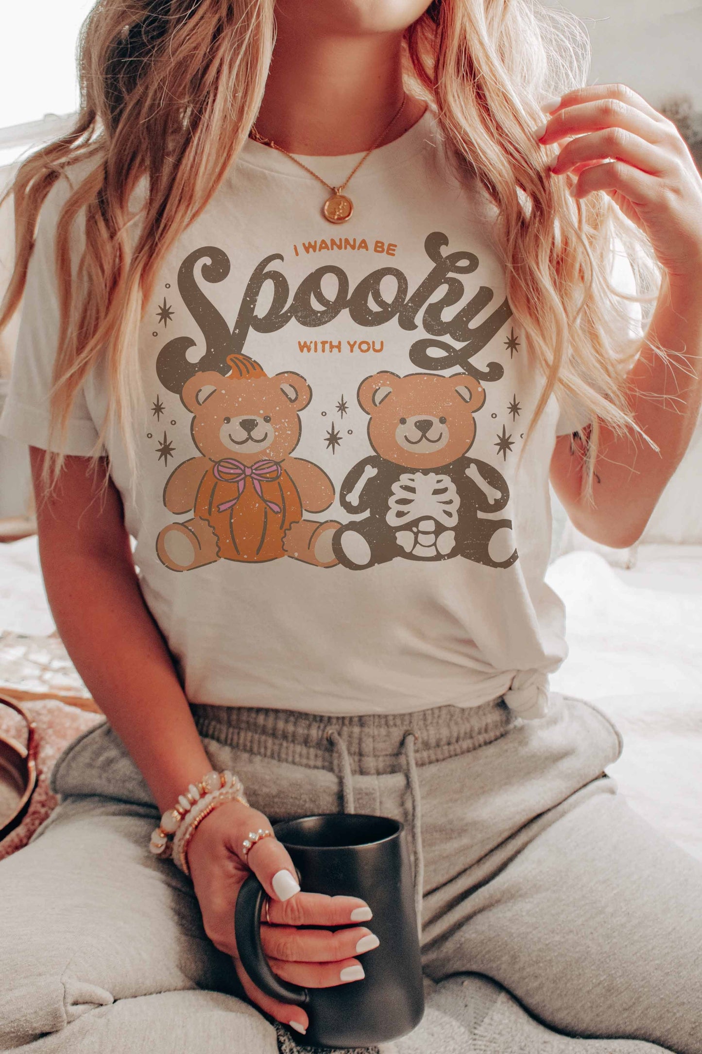 Spooky Bear Tee - Grey