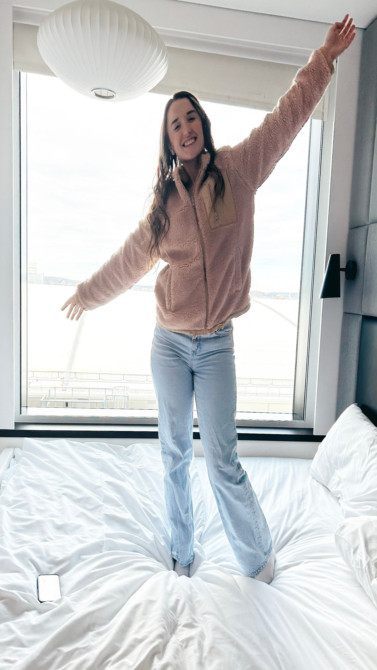 Kody Reversible Sherpa Jacket - Pink/Taupe