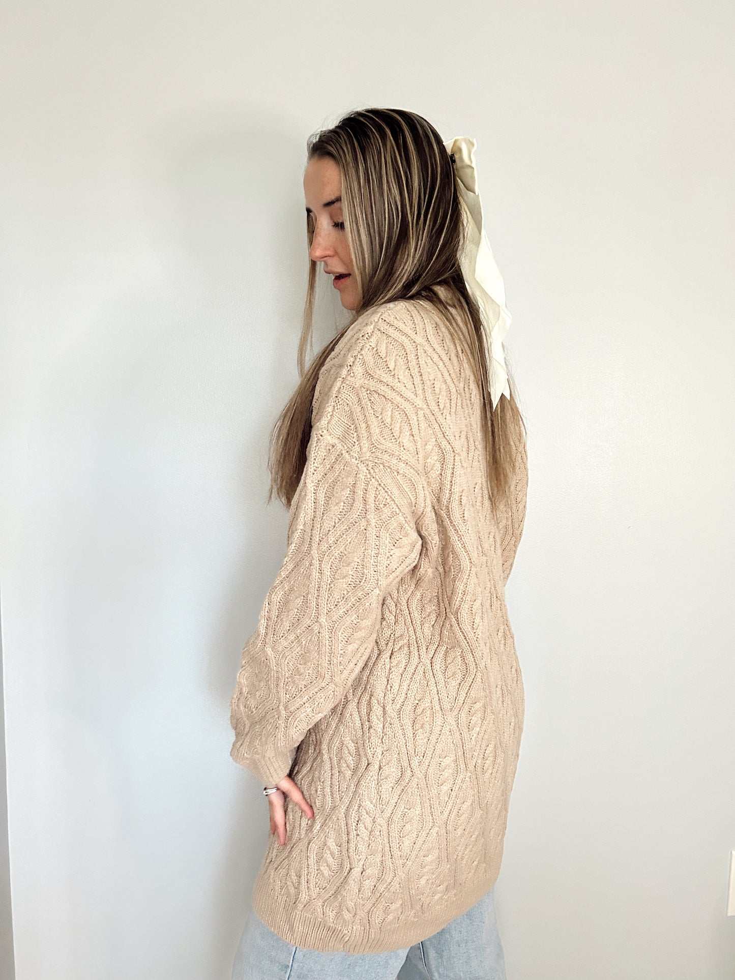 Mornings at the Cozy Cafe Cardigan - Taupe