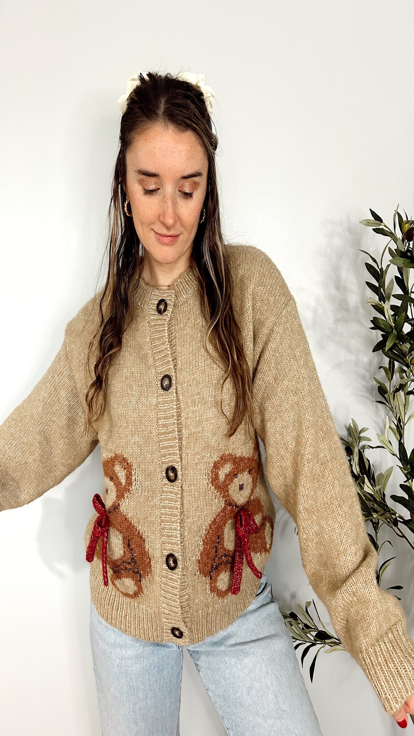 Teddy Cuddles Cardigan - Beige