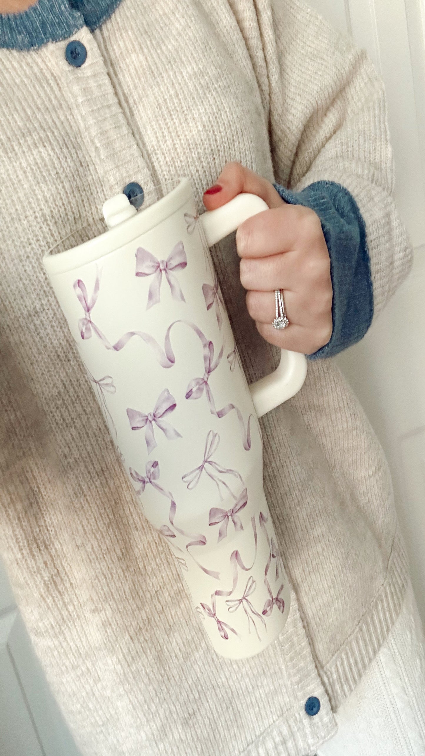 Ballet & Bows Tumbler - Cream