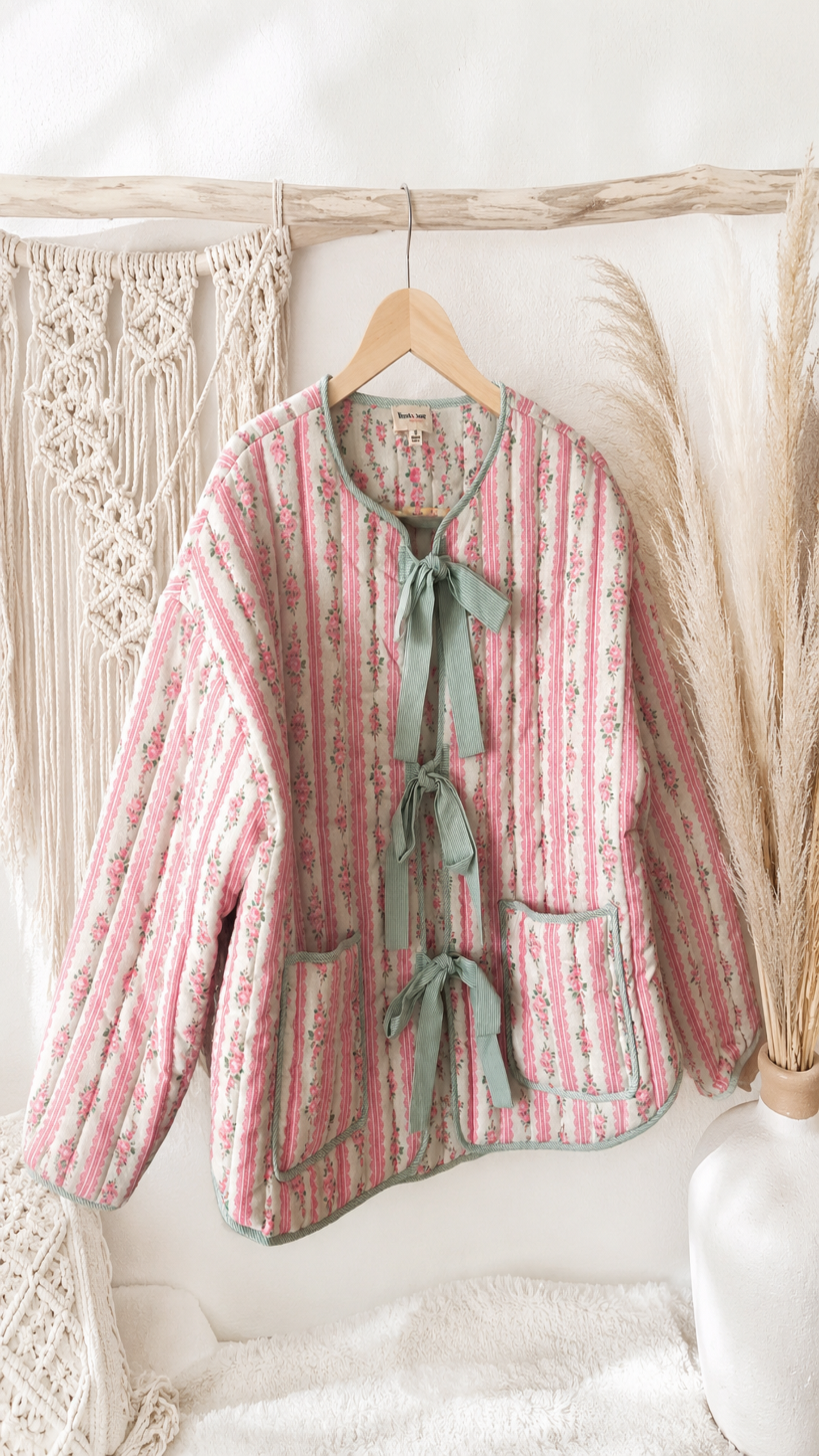 Pastel Dreams Floral Jacket - Reversible