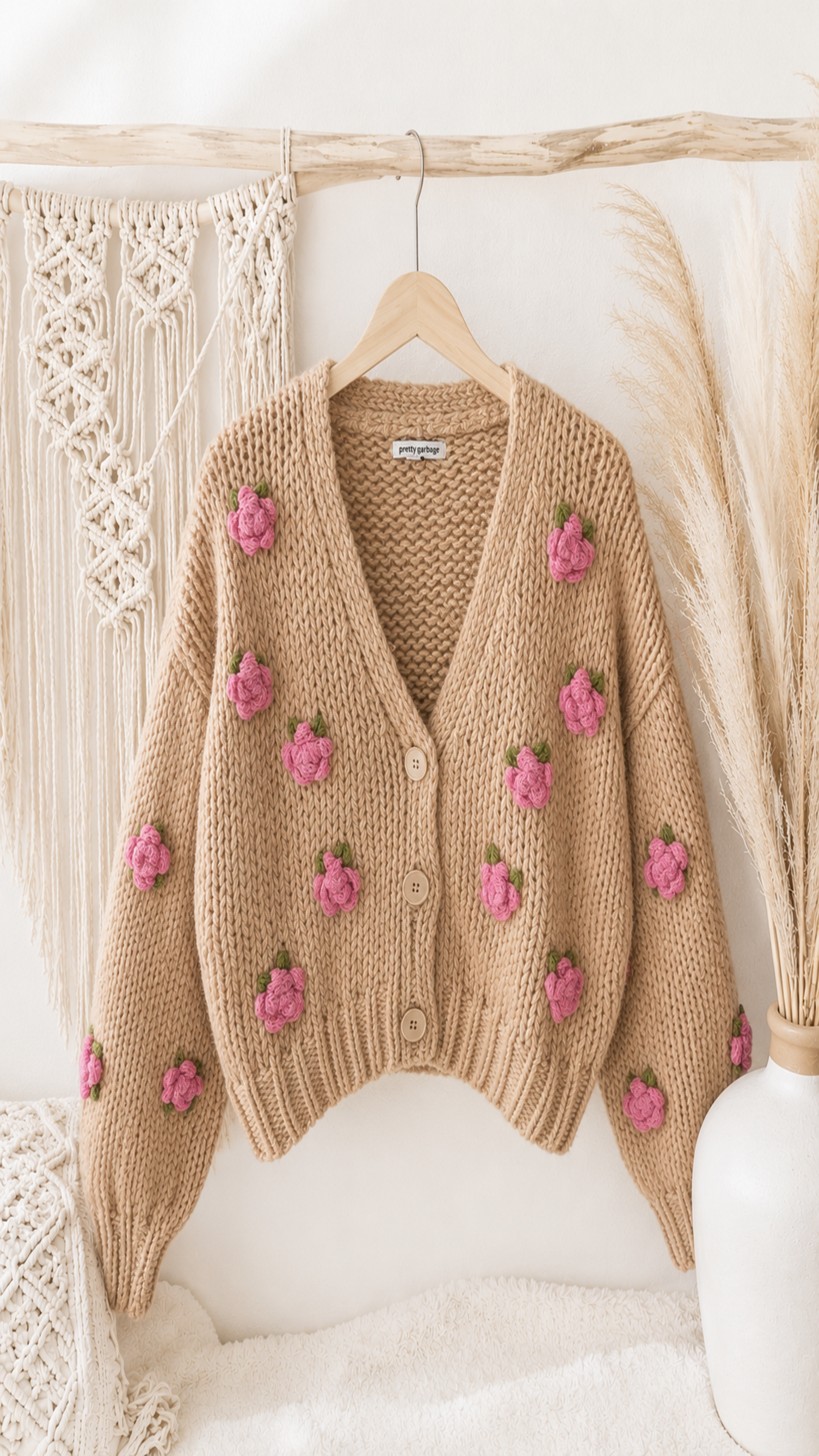 Blooming Beauty Sweater - Beige