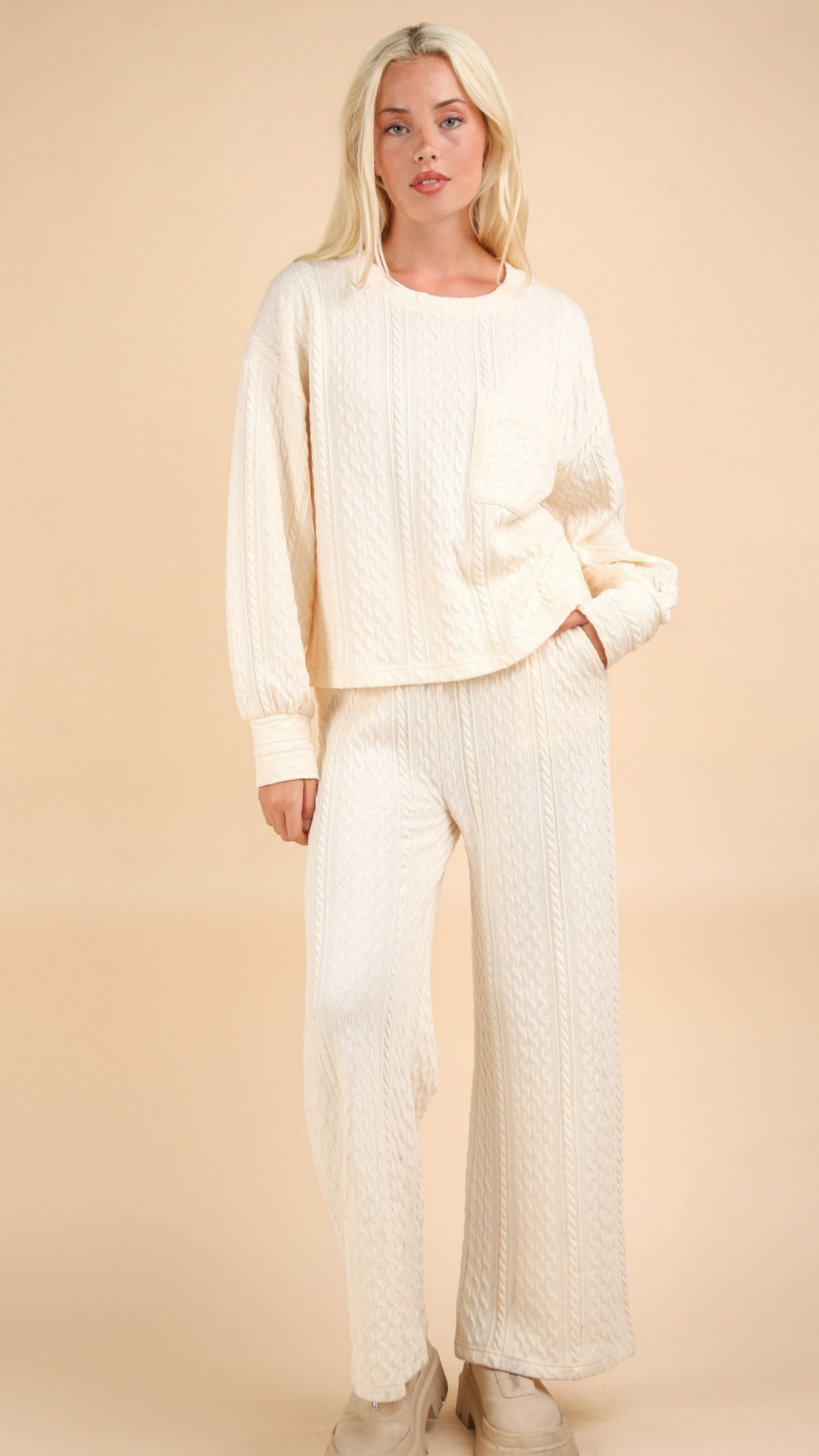 Vanilla Bean Latte Two Piece Set - Ivory