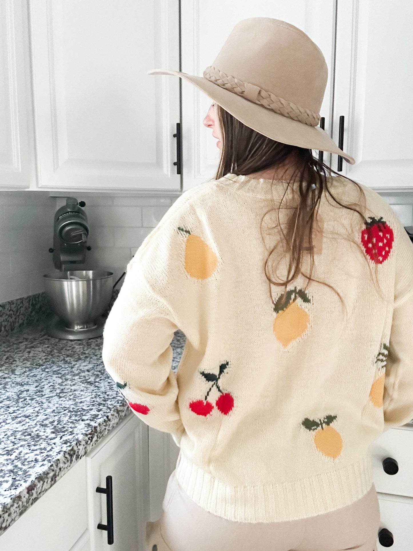 Kaylene Fruit Sweater - Ivory