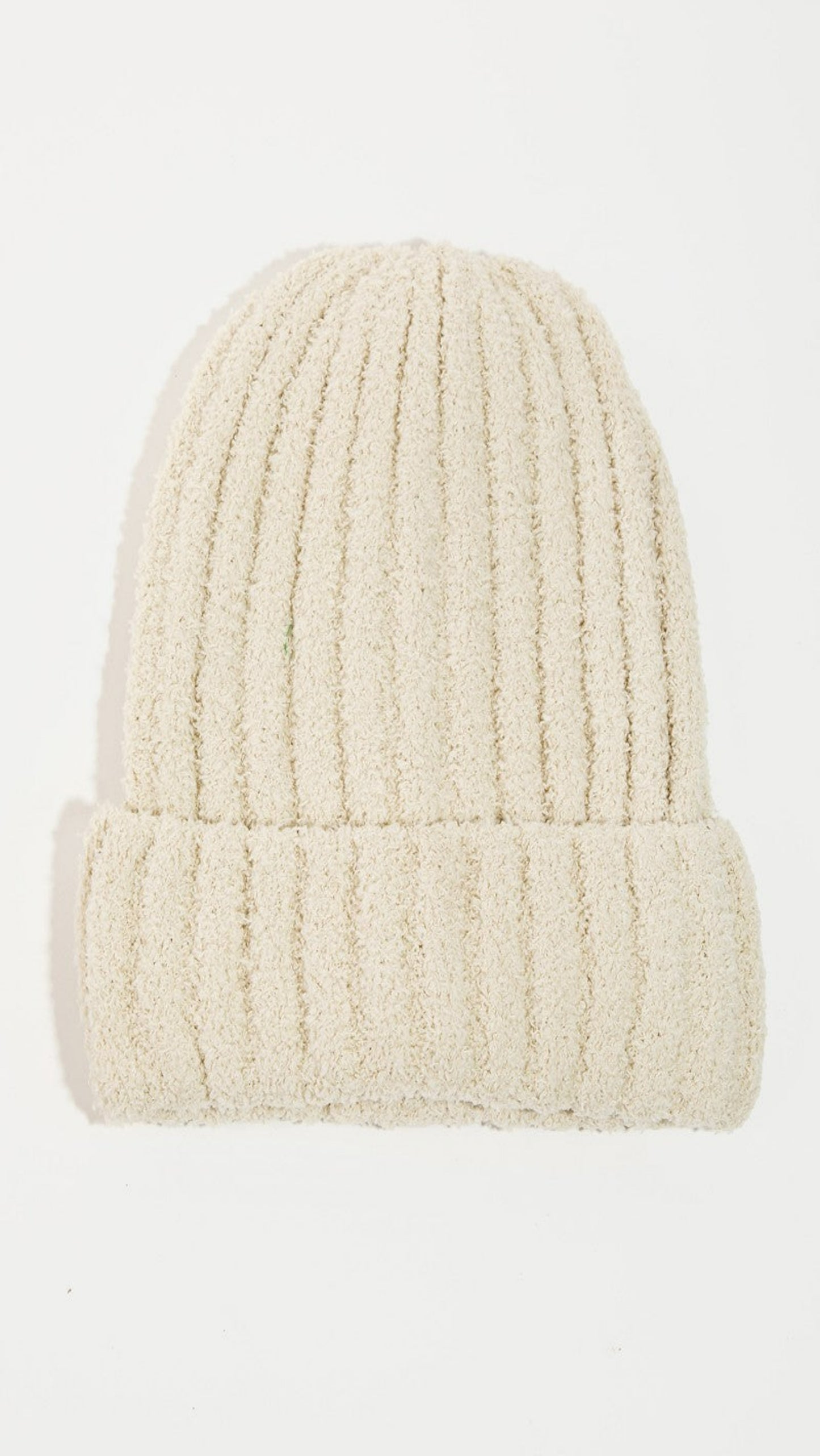 Grady Ribbed Chenille Beanie - Ivory