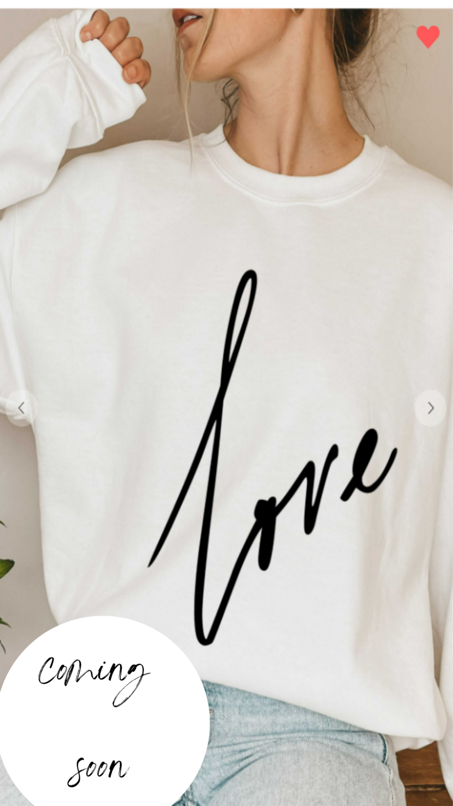 Love Sweatshirt - White