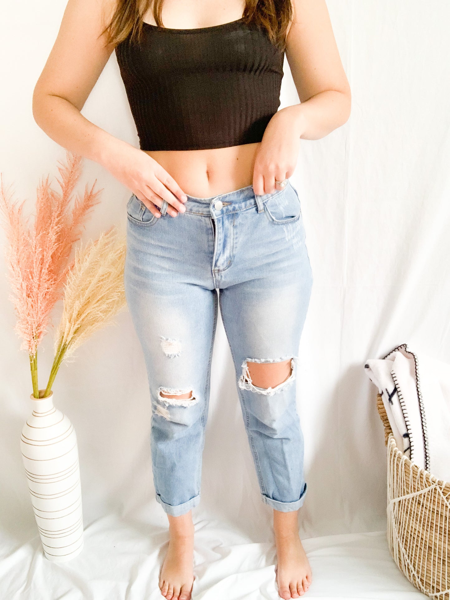 Make it Count Distressed Denim - Light Denim