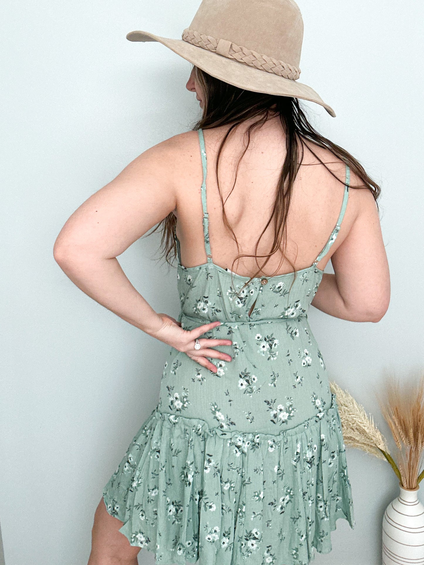 Stassi Floral Sun Dress -Mint