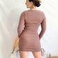 Chester Sweater Dress -Coco Brown