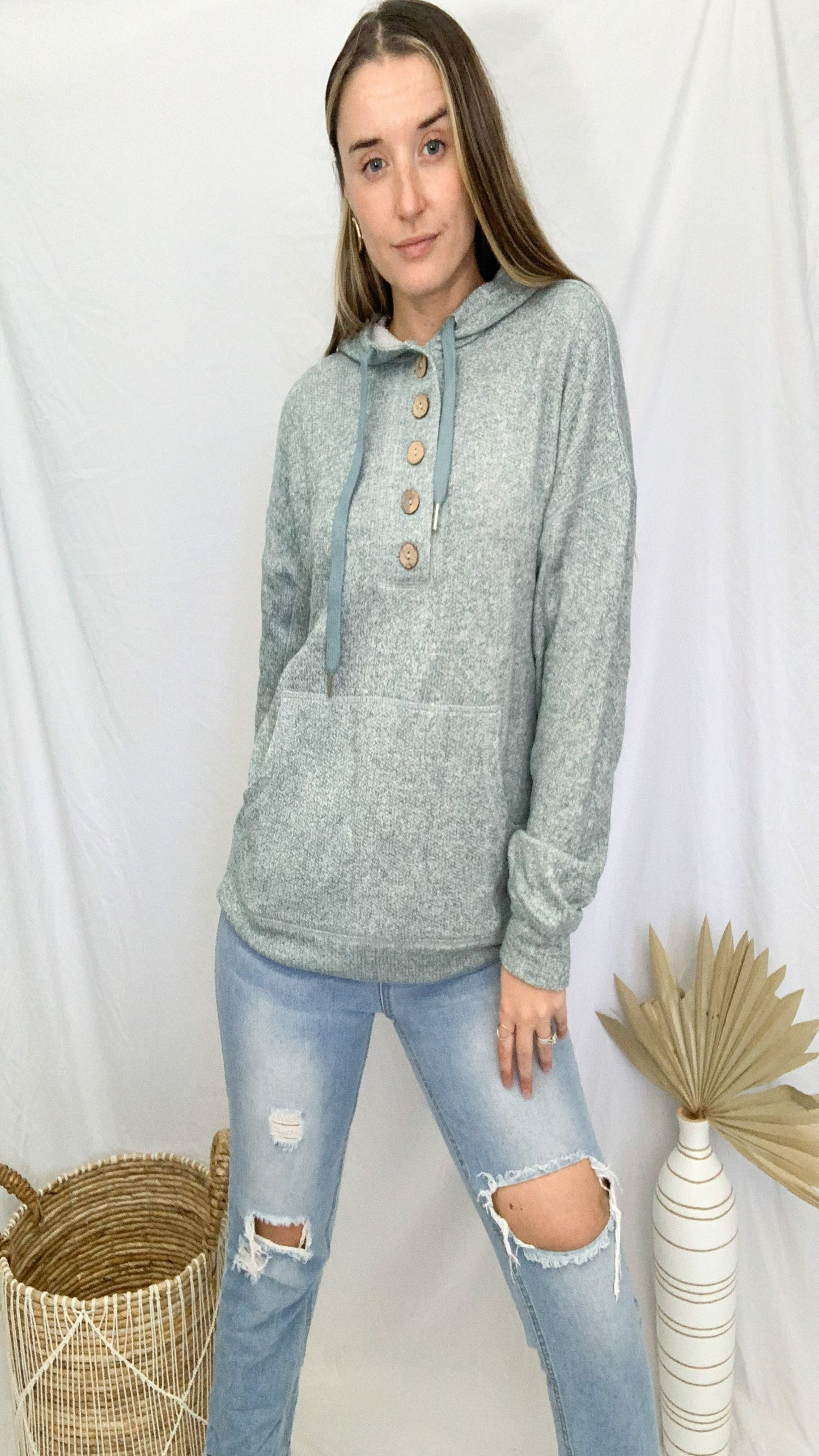 Put You First Pullover - Denim