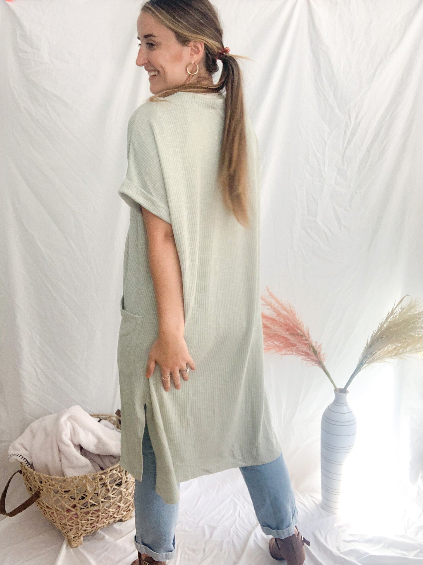 Time for Cozy Cardigan - Sage