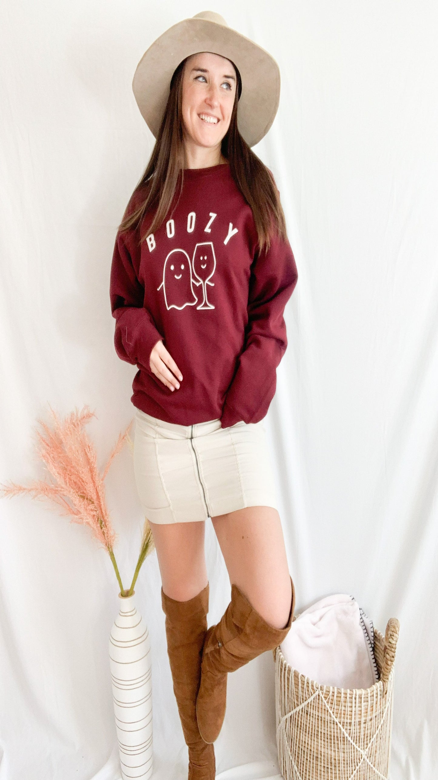 Boozy Sweatshirt - Burgundy