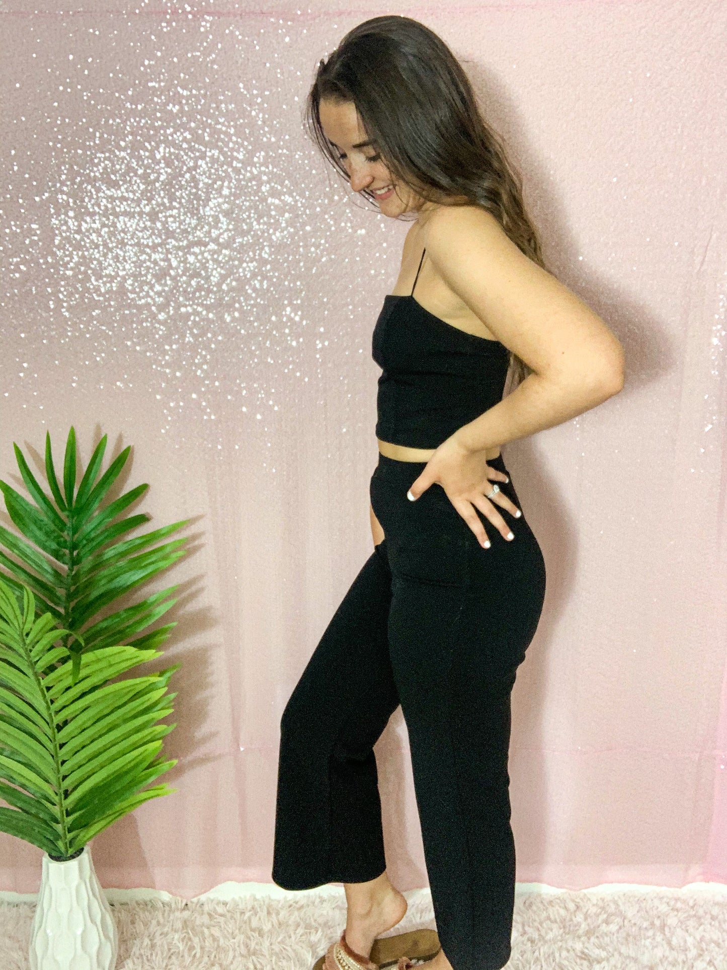 Dance & Drinks Two Piece Set - Black