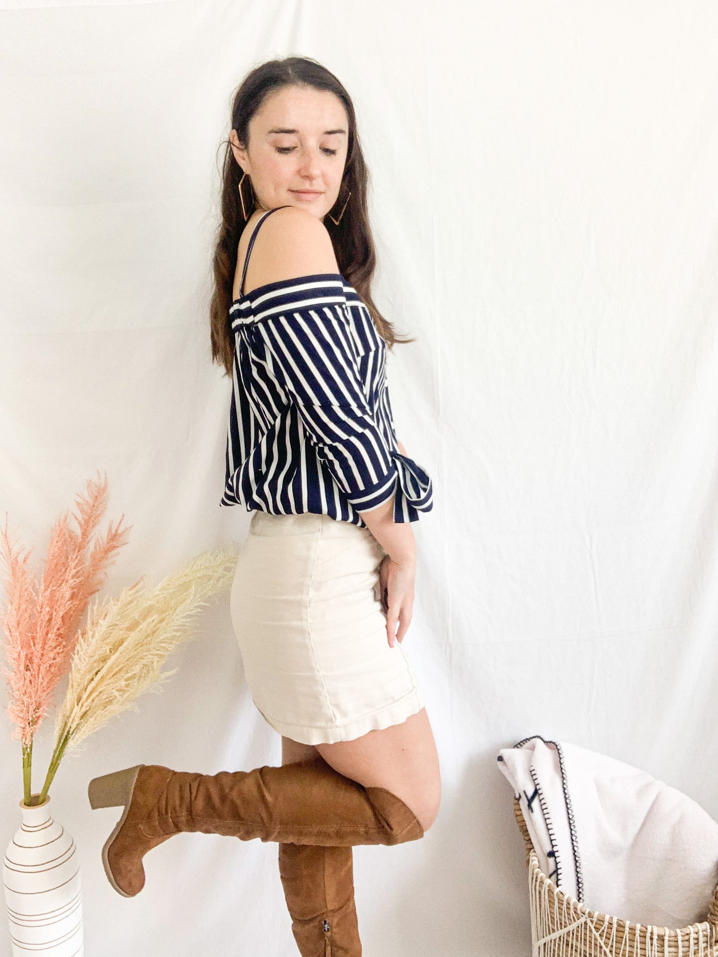 Mimosa Mornings Stripe Top - Navy