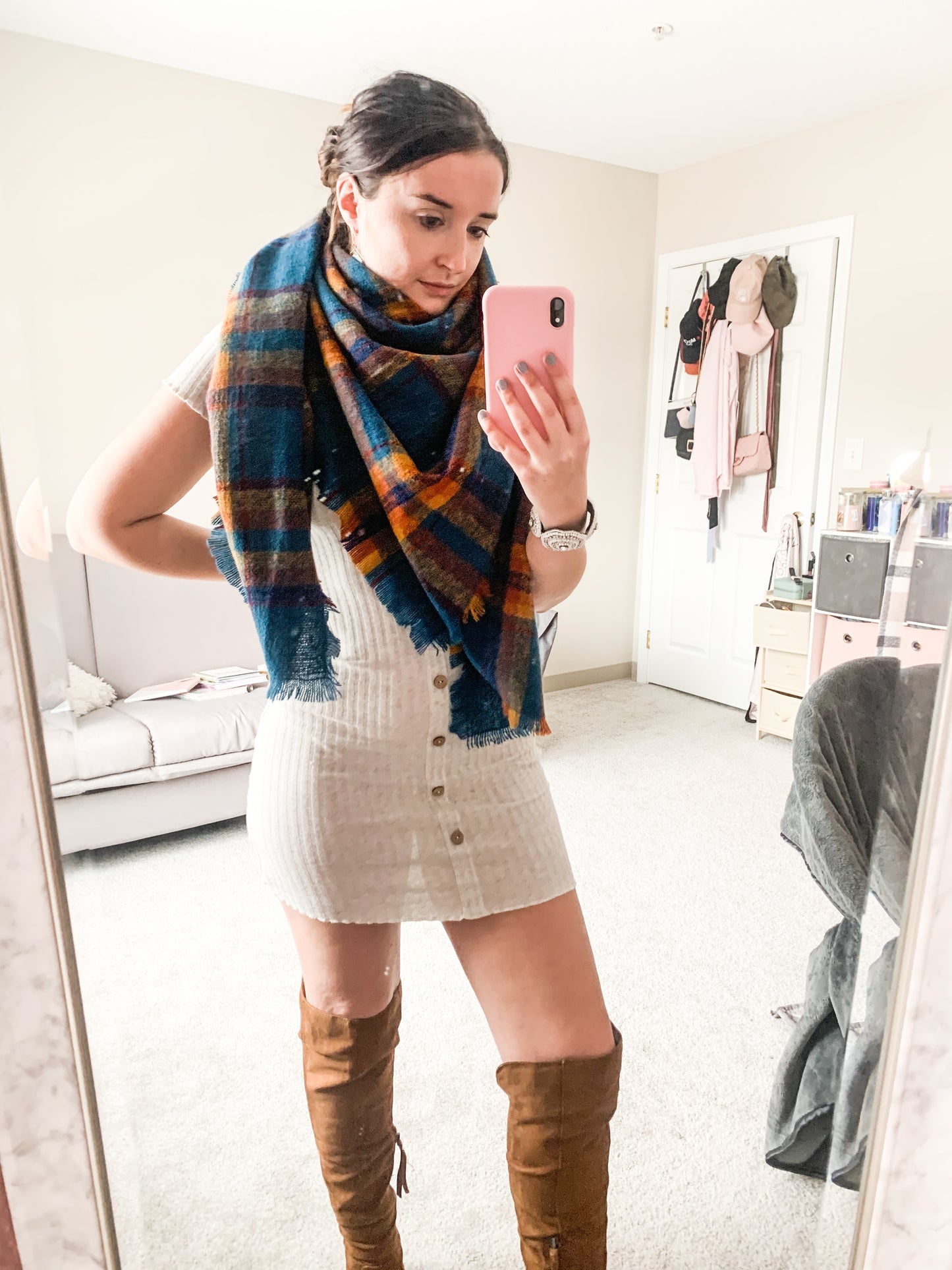 Baking Cookies Blanket Scarf - Blue