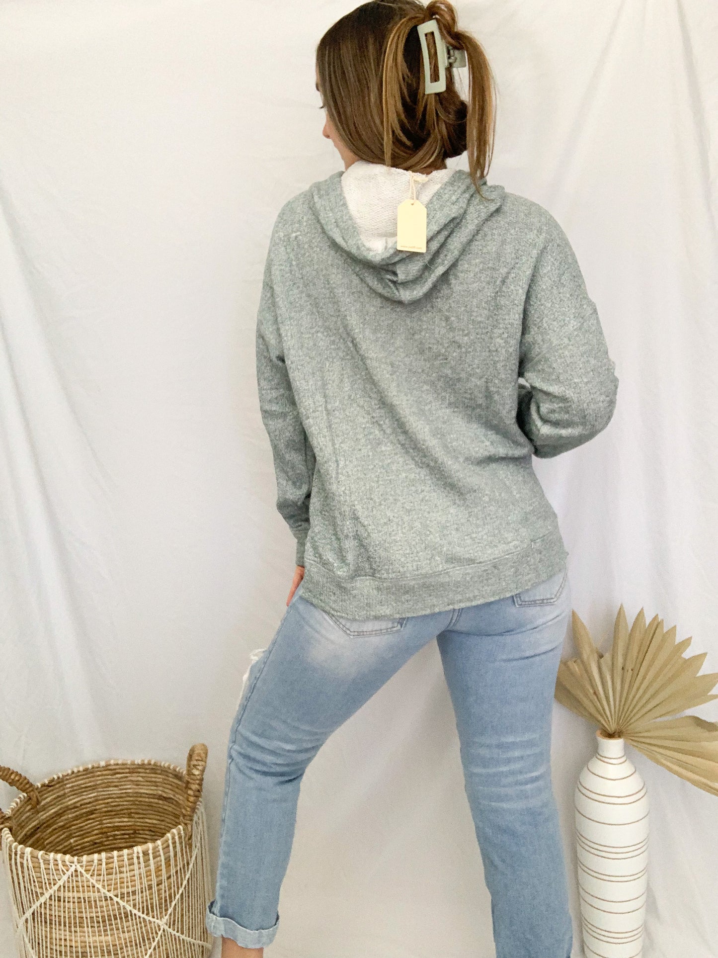 Put You First Pullover - Denim