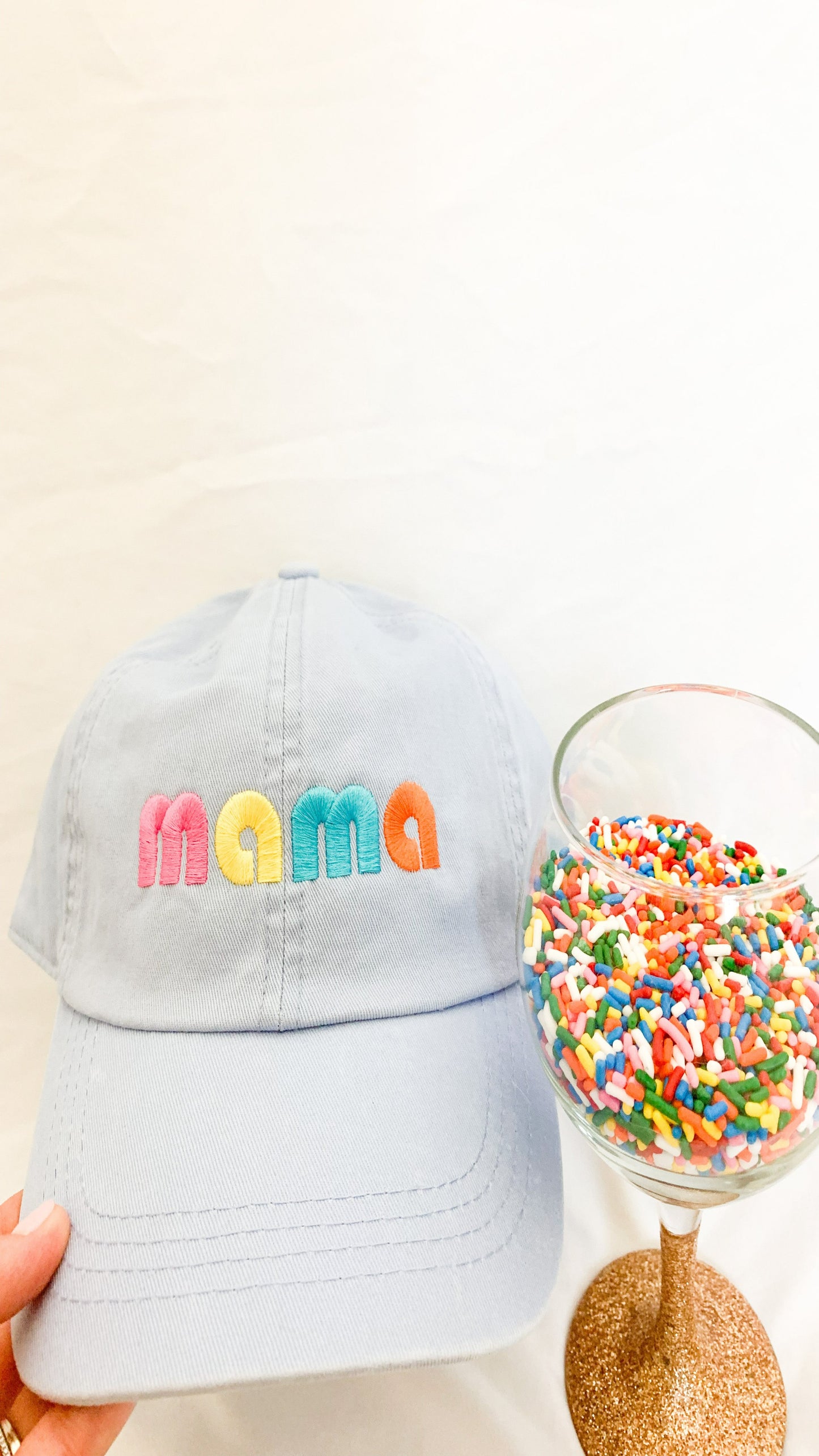 Mama Love Hat - Light Blue