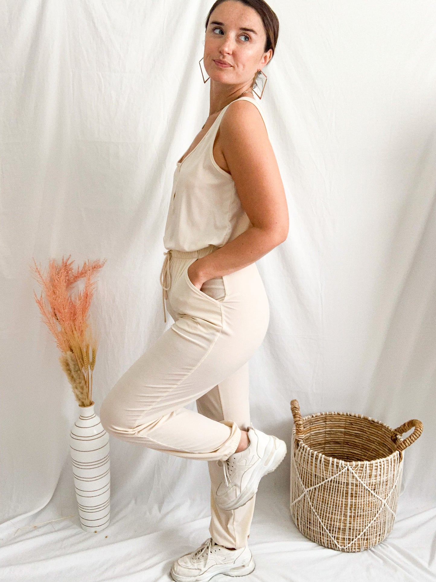 Jet Lag Jumpsuit - Cream