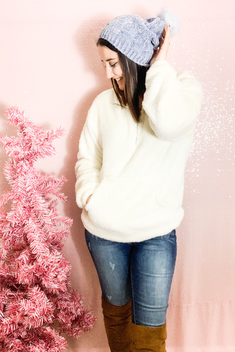 Cabin Fever Chenille Beanie - Denim