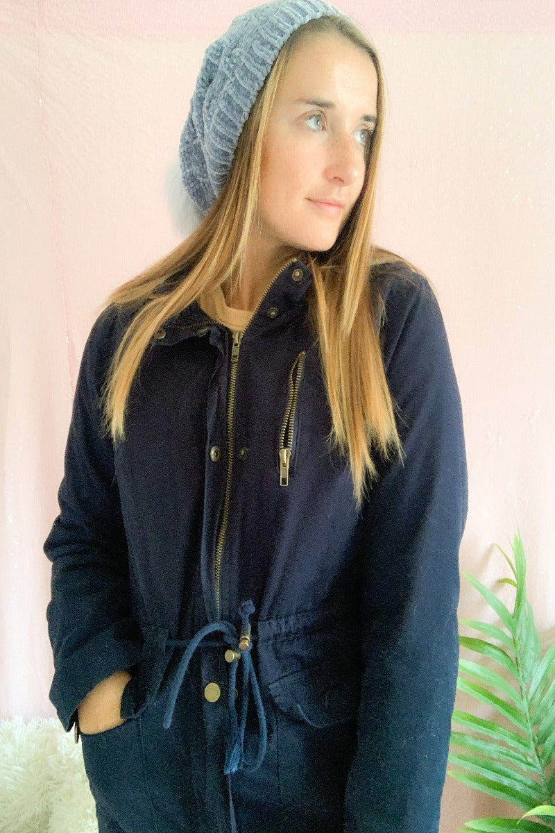 Cabin Fever Chenille Beanie - Denim