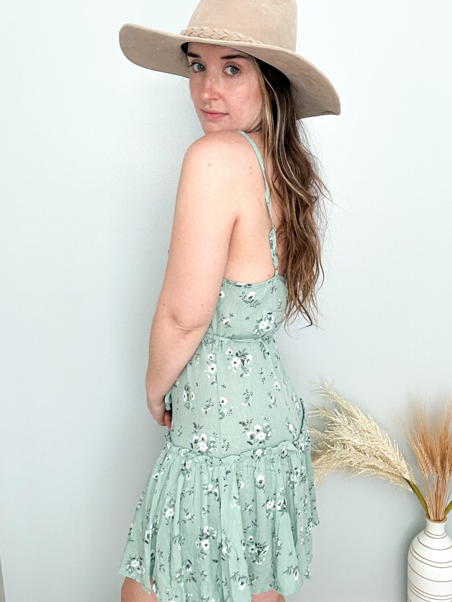 Stassi Floral Sun Dress -Mint