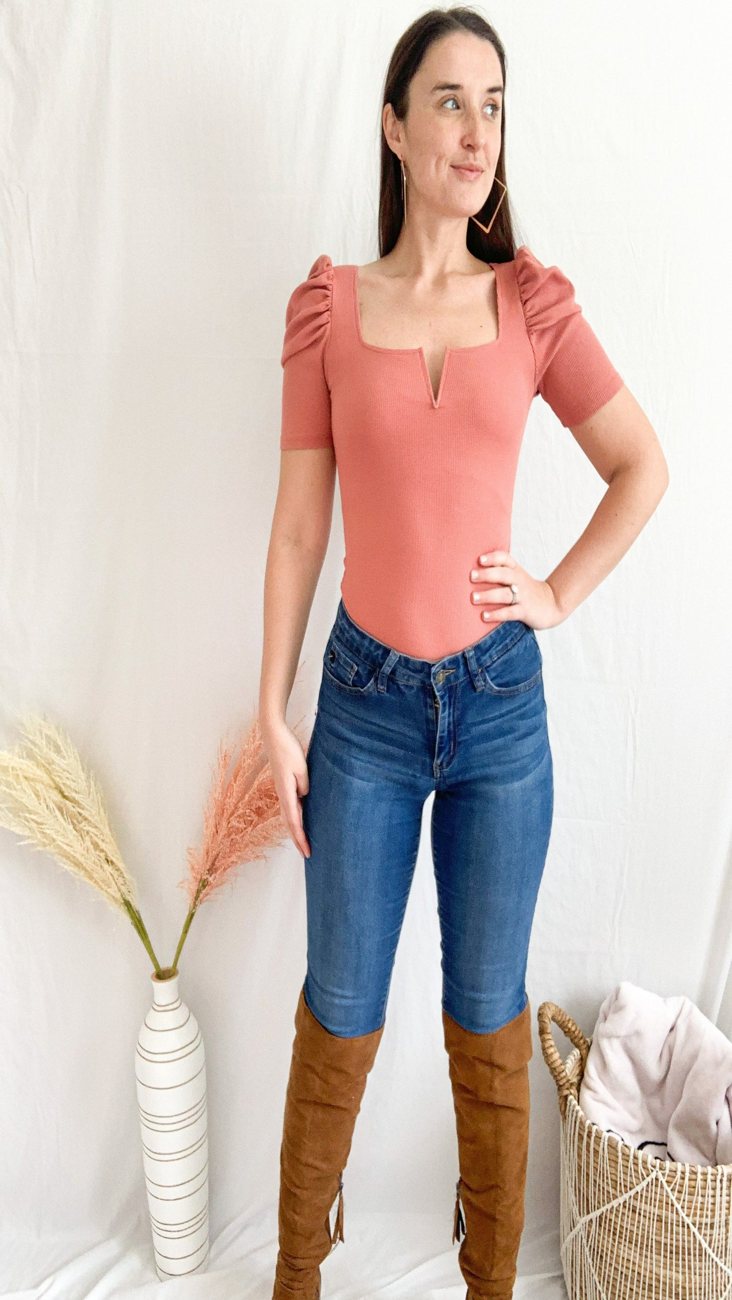 City Lights Bodysuit - Terracotta