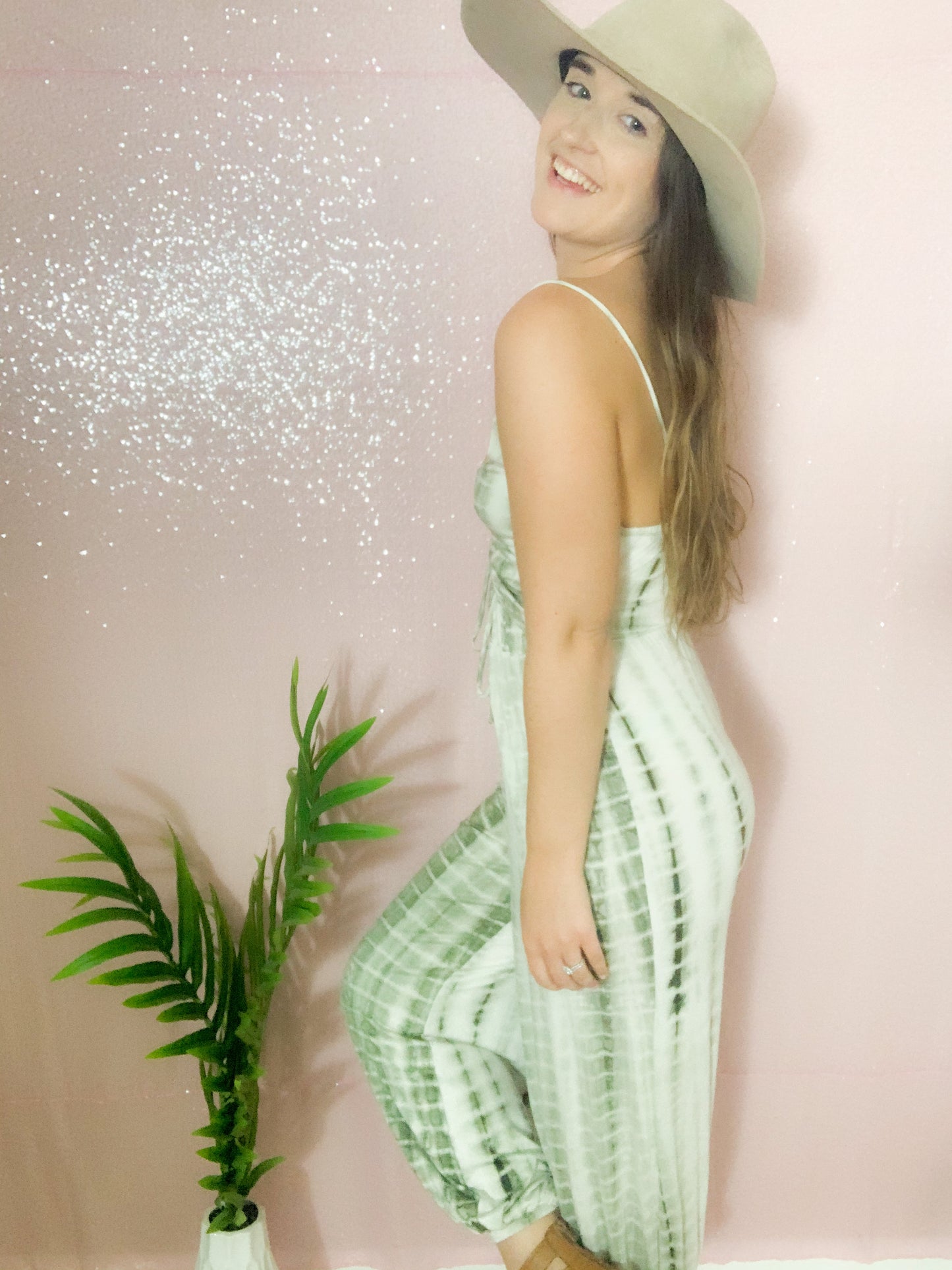 Path to Paradise Tie Dye Jumpsuit - Olive