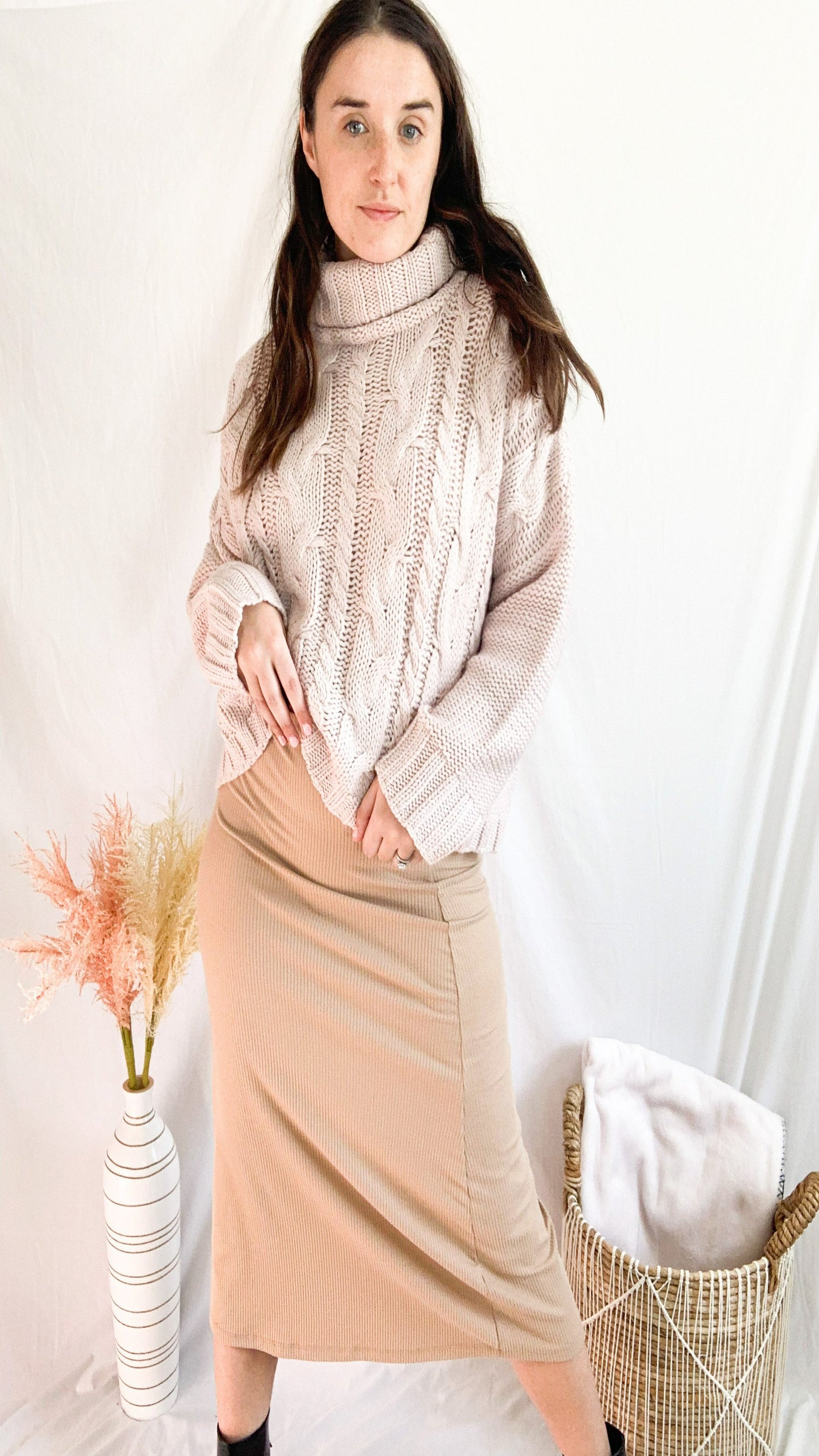 Around the Campfire Sweater - Putty Pink