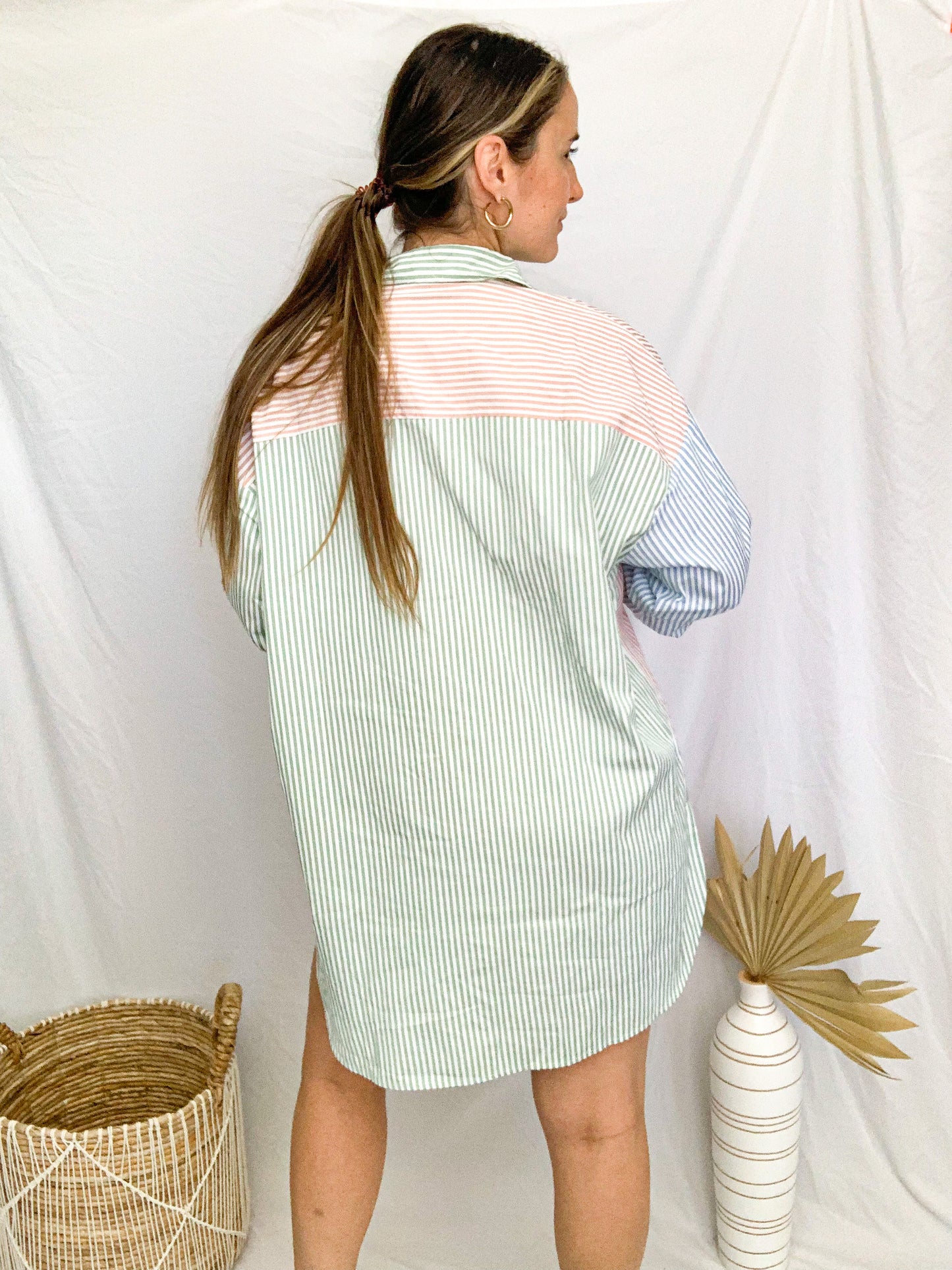 Ryleigh Stripe Top - Peach