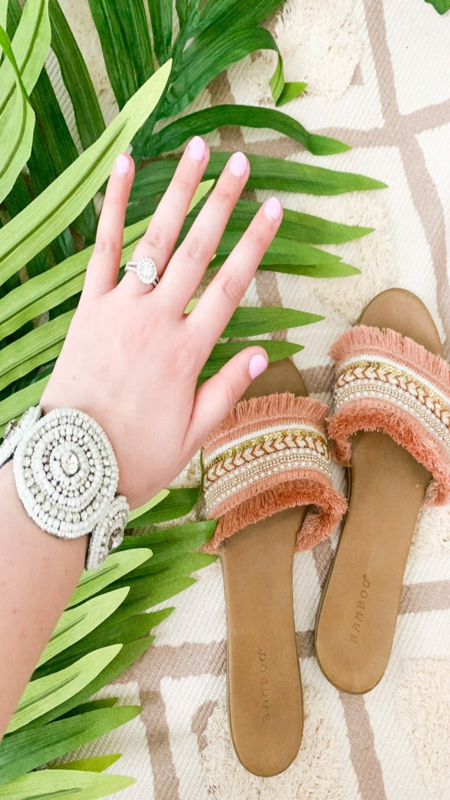 Perfect Strangers Boho Cuff Bracelet - White