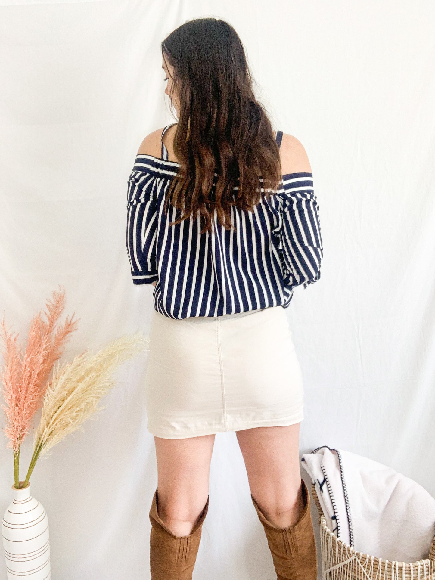 Mimosa Mornings Stripe Top - Navy