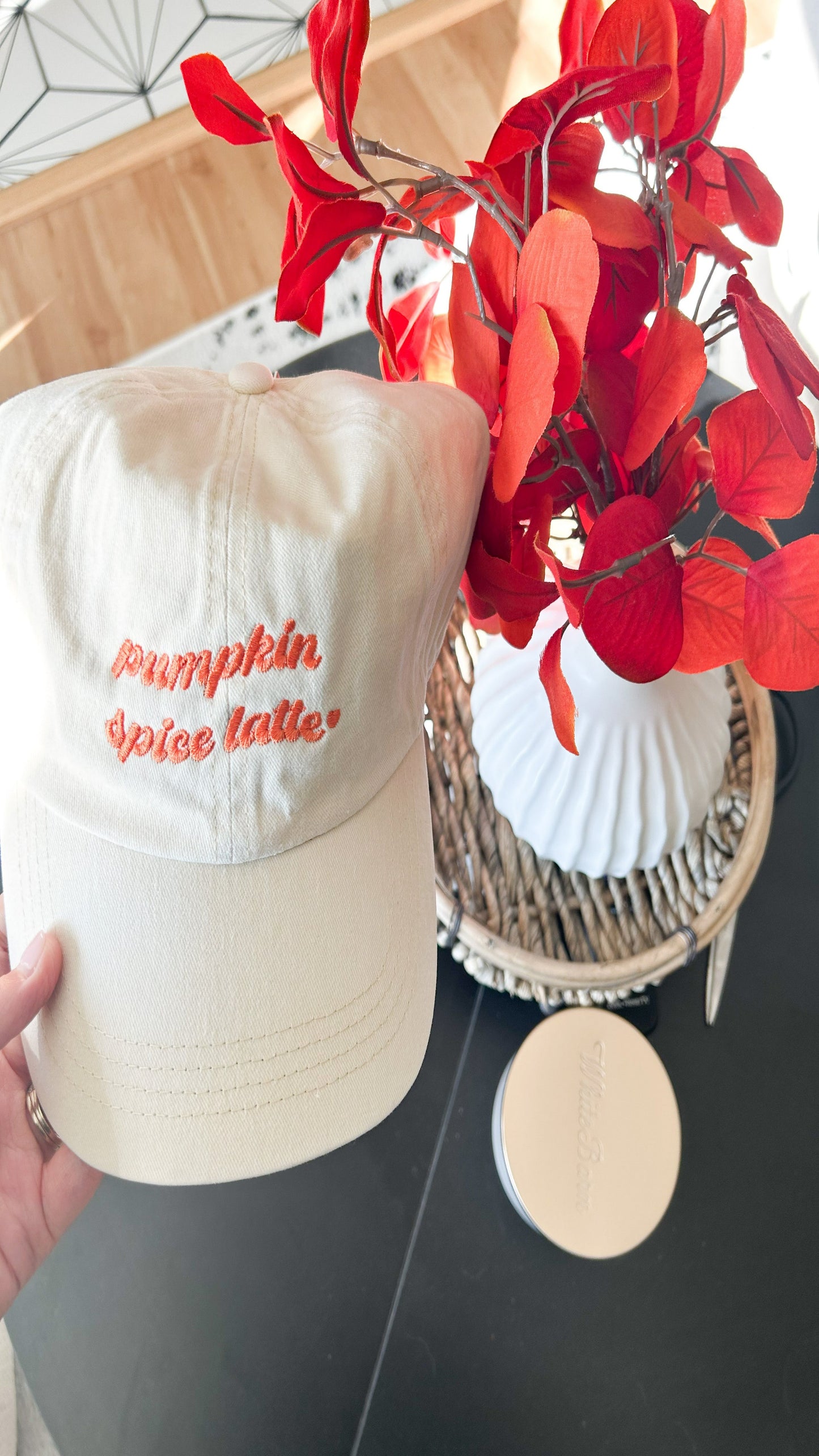 Pumpkin Spice Latte Hat - Beige