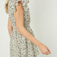 Fall Vineyard Floral Dress - Ivory