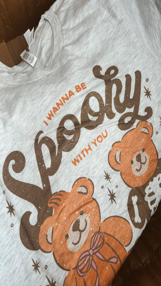 Spooky Bear Tee - Grey