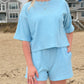 Blueberry Dreams Stripe Set - Baby Blue