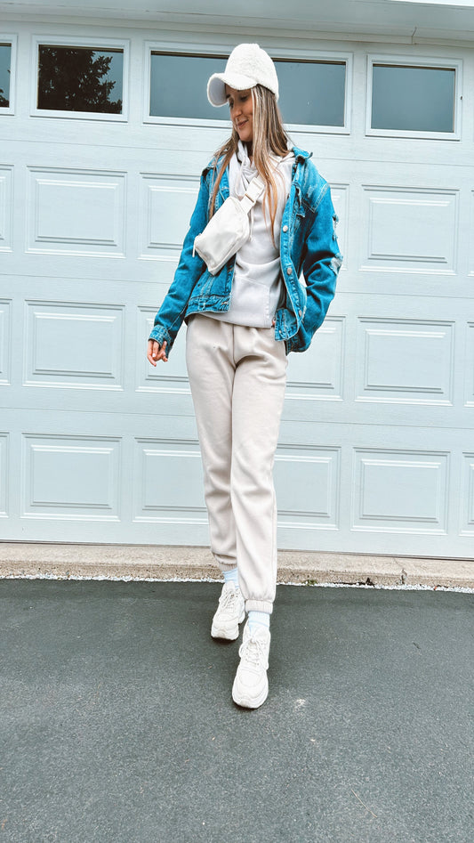 Gretchen Sherpa Baseball Cap - Beige