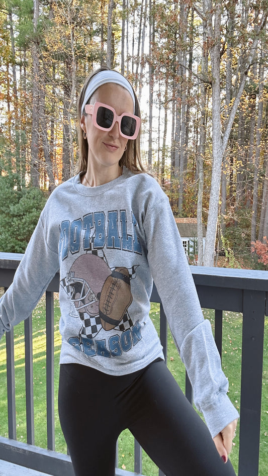 Football Season Sweatshirt - Grey