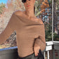 Gingerbread Latte Off the Shoulder Top - Mocha