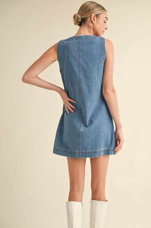 Blueberry Fields Denim Dress - Denim