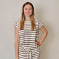 Cup of Coffee Stripe Set - Light Grey