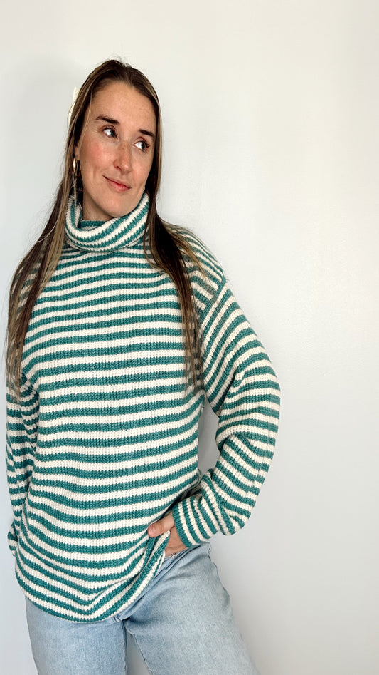 Tree Farm Stripe Sweater - Green