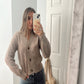 Cozy Club Button Up Sweater - Coco