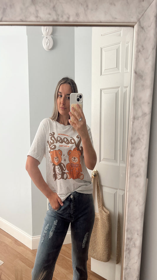Spooky Bear Tee - Grey